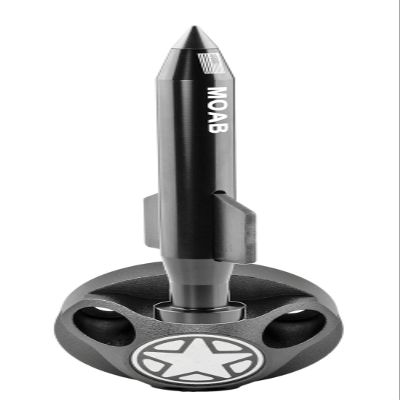 VMS RACING Combo GUNMETAL MOAB ANTENNA & GUNMETAL ANODIZED HOUSING COVER BASE in Billet Aluminum Short Compatible with Jeep Wrangler JK JKU JL JT