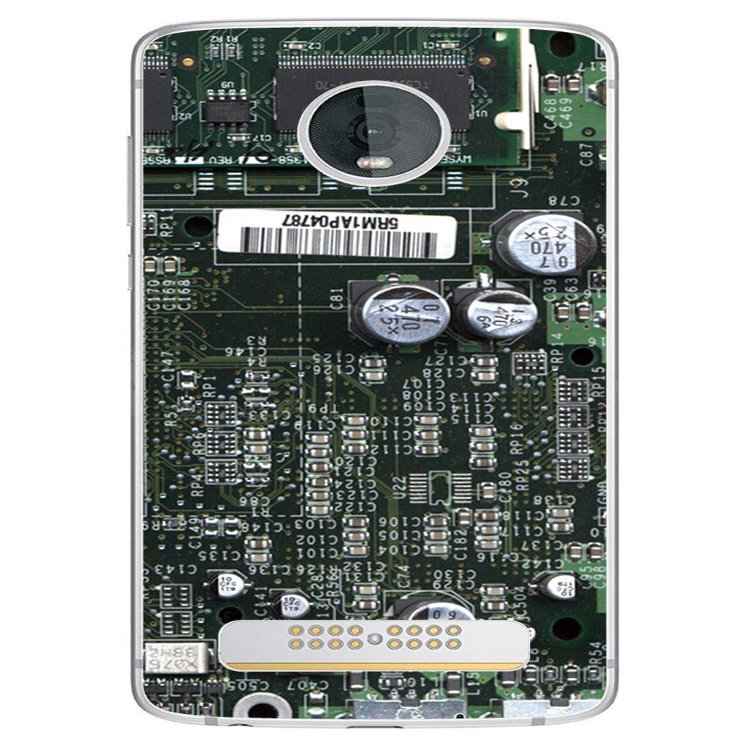 Decalrus - Protective Decal Circuit Board Skin Sticker for Motorola Z4 Cellphone case Cover wrap MotorolaZ4-8