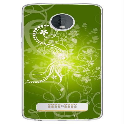 Decalrus - Protective Decal Floral Skin Sticker for Motorola Z4 Cellphone case Cover wrap MotorolaZ4-115