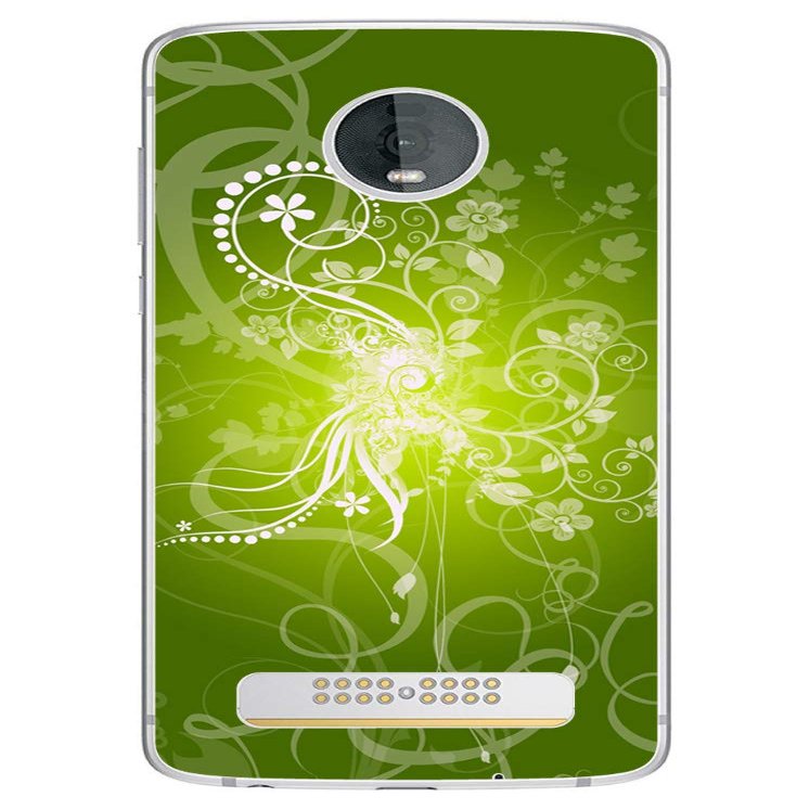 Decalrus - Protective Decal Floral Skin Sticker for Motorola Z4 Cellphone case Cover wrap MotorolaZ4-115