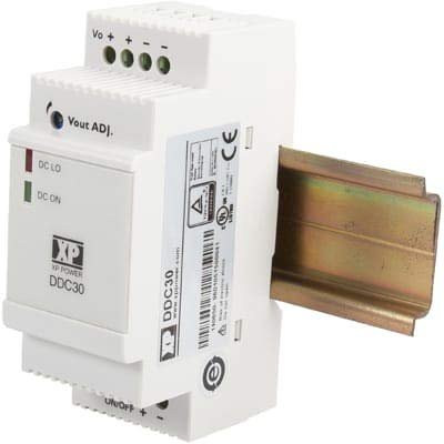 XP POWER DDC3024S12 Isolated DC/DC Converter DIN Rail 30W 12V 2.5A, Enclosed Adj Vout, 10-36Vin