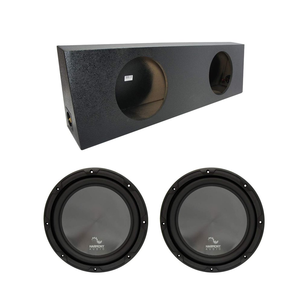 Harmony Audio Universal Regular Standard Cab Truck-R124 Dual 12" Rhino Coated Sub Box Enclosure
