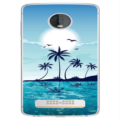 Decalrus - Protective Decal Beach Skin Sticker for Motorola Z4 Cellphone case Cover wrap MotorolaZ4-96