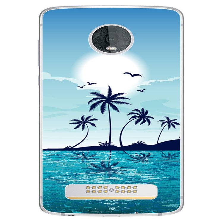 Decalrus - Protective Decal Beach Skin Sticker for Motorola Z4 Cellphone case Cover wrap MotorolaZ4-96