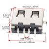 Fielect 20Pcs USB-A Female Socket Jack Connector 4 Pin Sinking Plate 90 Degree 1.1mm No-Edge PCB Connector, Repair Replacement Adapter view 2