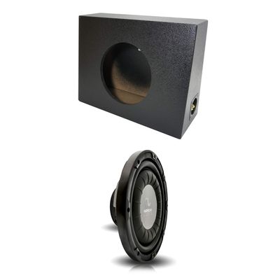 Universal Regular Standard Cab Truck Harmony F124 Single 12" Rhino Coated Sub Box Enclosure