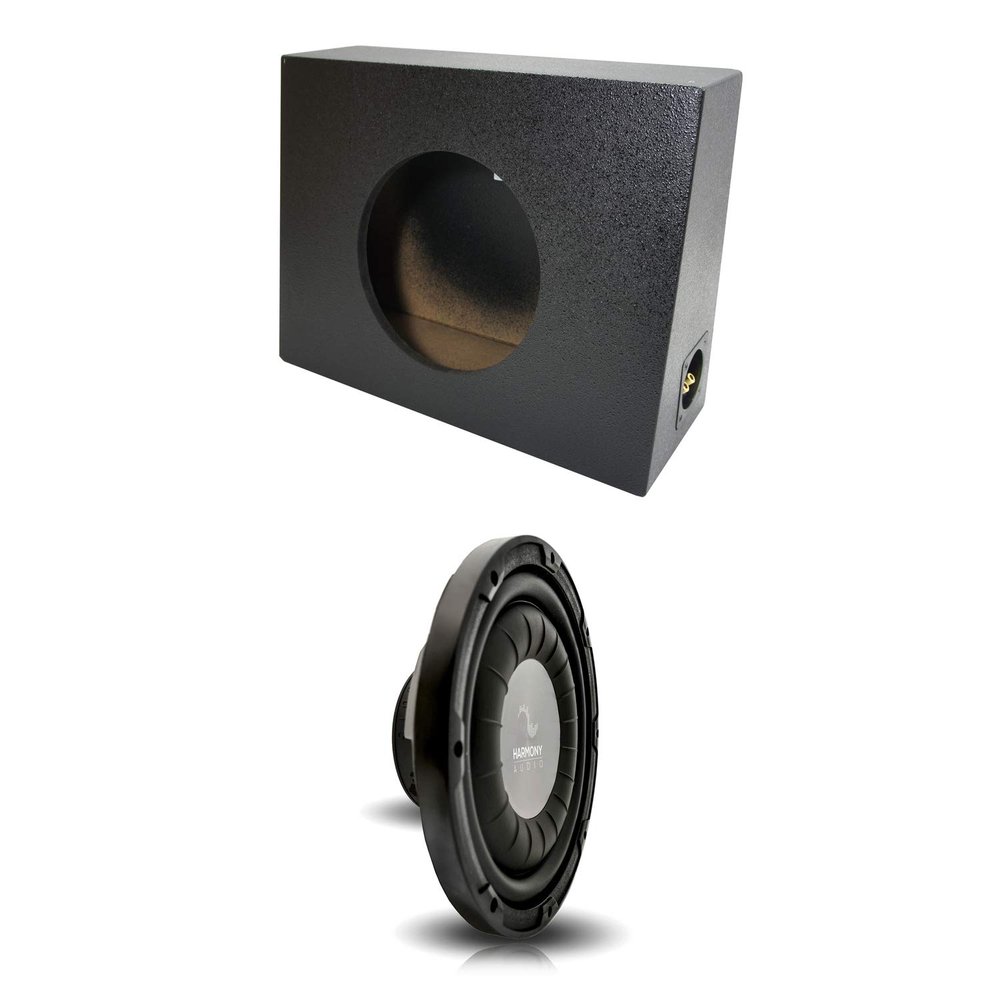 Universal Regular Standard Cab Truck Harmony F124 Single 12" Rhino Coated Sub Box Enclosure