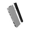 HyperDrive Duo 7-in-2 MacBook USB C Hub  for Mac w/Dual Ports, 4K60Hz HDMI, 40Gbps USB-C 100W Power Delivery, USB-A, SD/MicroSD, Magnetic Mount  (Silver) view 1