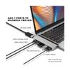 HyperDrive Duo 7-in-2 MacBook USB C Hub  for Mac w/Dual Ports, 4K60Hz HDMI, 40Gbps USB-C 100W Power Delivery, USB-A, SD/MicroSD, Magnetic Mount  (Silver) view 3