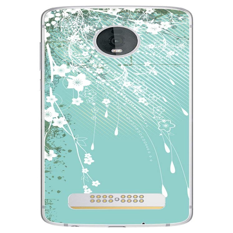 Decalrus - Protective Decal Floral Skin Sticker for Motorola Z4 Cellphone case Cover wrap MotorolaZ4-78