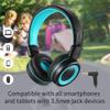 POWMEE M3 Kids Headphones with Microphone Lightweight Foldable Adjustable Stereo Bass On-Ear Headphones with 1.3 M Tangle-Free Cord for smartphons Tablets MP3/4 with 3.5mm Jack Device(Black) view 3