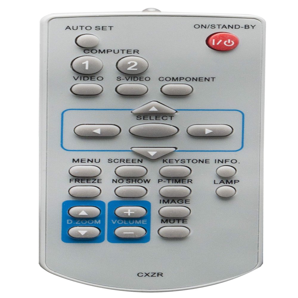 CXZR Replaced Remote fit for Sanyo Projector PLC-WK2500 PLC-XC56 PLC-XD2200 PLC-XD2600 PLC-XK2200 PLC-XK2600 PLC-XK3010 PLC-XR201 PLC-XR251 PLC-XR301 PLC-XU106 PLC-XU106K PLC-XU300 PLC-XU300A