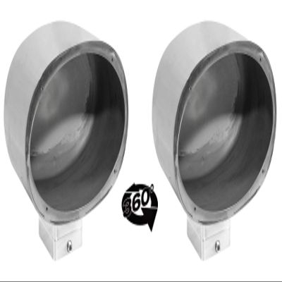 Rockville (2) MAC69S 6x9 360 Degree Swivel Chrome Surface Mount Speaker Pods