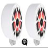 Rockville (2) 6.5" LED 360 Swivel White Aluminum Surface Mount Boat Speakers view 1