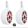 Rockville RKL65MBW Bundle: (2) 6.5 in 700-Watt Marine Speakers, (2) MAC65W Aluminum Wakeboard Tower Pod Enclosures in White, (2) MAC360W 360 Degree Swivel Clamps with LED Grilles, 6-Items view 1