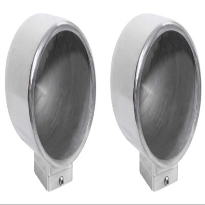 Rockville (2) MAC90S 8" 360 Degree Swivel Chrome Surface Mount Speaker Pods