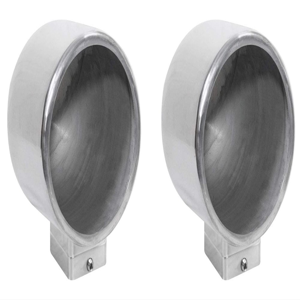 Rockville (2) MAC90S 8" 360 Degree Swivel Chrome Surface Mount Speaker Pods