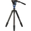 Benro Aero 6 PRO Carbon-Fiber Video Tripod & Monopod Kit S6 PRO Flat-Base Fluid Video Head, Reverse-Folding Legs, Leveling Center Column, Carry Case (C3883TS6PRO) view 1