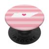 Tennessee Heart - Cute Blush Pink Stripe Home State Map PopSockets PopGrip: Swappable Grip for Phones & Tablets view 1