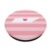 Tennessee Heart - Cute Blush Pink Stripe Home State Map PopSockets PopGrip: Swappable Grip for Phones & Tablets view 2