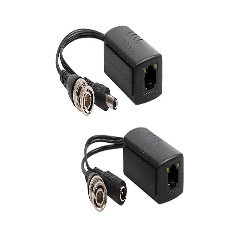 AllAboutAdapters 1-Channel HD Video + Power Balun for HD-SDI TVI CVI AHD CCTV Camera DVR System