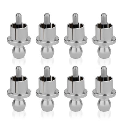 Monosaudio RCA Dust Caps 8Pcs RCA Shorting Plugs Audio RCA Male Plugs Shileding Caps Detachable Center Pin Noise Stopper Dust Proof Protectors for Audio,Speakers,Subwoofers,Amplifier(Rhodium Plated)
