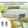 Monosaudio RCA Dust Caps 8Pcs RCA Shorting Plugs Audio RCA Male Plugs Shileding Caps Detachable Center Pin Noise Stopper Dust Proof Protectors for Audio,Speakers,Subwoofers,Amplifier(Rhodium Plated) view 2