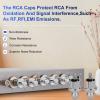 Monosaudio RCA Dust Caps 8Pcs RCA Shorting Plugs Audio RCA Male Plugs Shileding Caps Detachable Center Pin Noise Stopper Dust Proof Protectors for Audio,Speakers,Subwoofers,Amplifier(Rhodium Plated) view 3