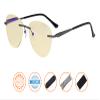 CessBlu Ladies Cat-eye Blue Light Blocking Glasses Anti Glare UV Rimless Computer Eyeglasses for Women Reading Screen (Gunmetal) view 2