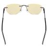 CessBlu Ladies Cat-eye Blue Light Blocking Glasses Anti Glare UV Rimless Computer Eyeglasses for Women Reading Screen (Gunmetal) view 4