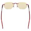 CessBlu Ladies Cat-eye Blue Light Blocking Glasses Anti Glare UV Rimless Computer Eyeglasses for Women Reading Screen (Red)+0.5 view 4