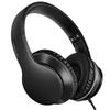 LORELEI X6 Over-Ear Wired Stereo Bass Headphones with Microphone, Lightweight, Foldable & Portable with 1.45M No-Tangle for Smartphone, Tablet, MP3/4, Space Black view 1