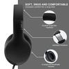 LORELEI X6 Over-Ear Wired Stereo Bass Headphones with Microphone, Lightweight, Foldable & Portable with 1.45M No-Tangle for Smartphone, Tablet, MP3/4, Space Black view 4