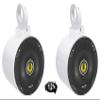 (2) Kicker CSC54 5.25" 360 Swivel White Aluminum Wakeboard Tower Speakers view 1