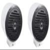 Rockville MS525B Bundle: (2) MAC525S 5.25 in Polished Metal Pod Enclosures, (2) MAC360C 360 Degree Swivel Surface Mount Chrome Clamps, MS525B 2-Way 400-Watt IP56 Waterproof Boat Speakers, 3-Items view 1