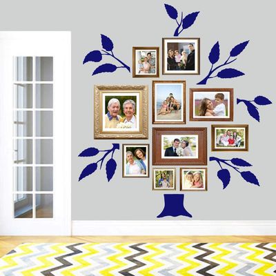 Sweetums Signatures - Wall Decal for Living Room -Family Tree Wall Decor - Multiple Size Options - Select Your Color (Navy, Medium)
