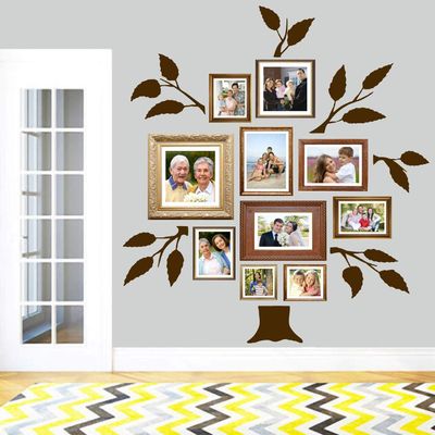 Sweetums Signatures - Wall Decal for Living Room -Family Tree Wall Decor - Multiple Size Options - Select Your Color (Brown, Large)