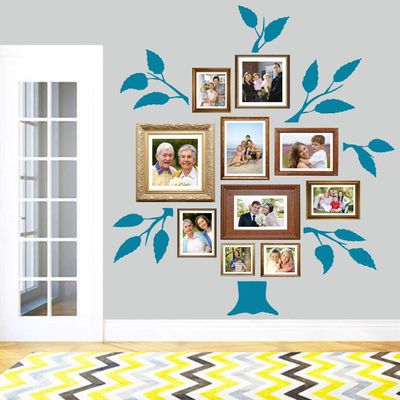 Family Tree Wall Decal for Living Room -Tree Wall for Family Pictures - Multiple Size Options - Select Your Color (Teal, Large)
