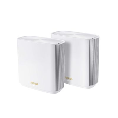 ASUS ZenWiFi AX6600 Tri-Band Mesh WiFi 6 System (XT8 2PK) - Whole Home Coverage up to 5500 sq.ft & 6+ Rooms, AiMesh, Included Lifetime Internet Security, Easy Setup, 3 SSID, Parental Control, White