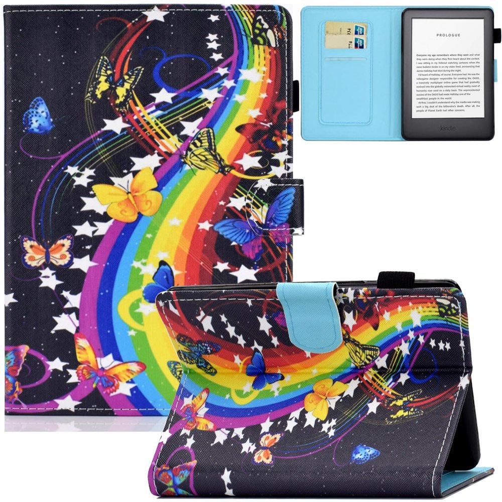 Artyond Case for Kindle (10th Generation 2019),PU Leather Slim Folio Lightweight Cover with Smart Auto Wake/Sleep Protective Case for All-New Kindle (10th Generation-2019 Release), Music Butterfly