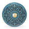 Abbott Collection 27-HOME-47 Scroll Texture Knob-Blu-1.5" D, 1.5 inches D, Blue view 1