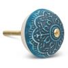 Abbott Collection 27-HOME-47 Scroll Texture Knob-Blu-1.5" D, 1.5 inches D, Blue view 2