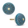 Abbott Collection 27-HOME-47 Scroll Texture Knob-Blu-1.5" D, 1.5 inches D, Blue view 3