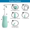 Hibbent 2 Pack Travel Bidet Bottle, Portable Bidet Sprayer Hand held Bidet 650ml, On-The-Go Travel Bag Extra Long Pointed Nozzle Spray, Toilet Bidet Shower/Bathroom Bidet Spray-Green view 3