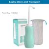 Hibbent 2 Pack Travel Bidet Bottle, Portable Bidet Sprayer Hand held Bidet 650ml, On-The-Go Travel Bag Extra Long Pointed Nozzle Spray, Toilet Bidet Shower/Bathroom Bidet Spray-Green view 4