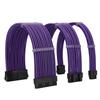 Formulamod Sleeved PSU Cable Extension Kit 18AWG Braided ATX 24-Pin/Dual PCIe 8-Pin/CPU 8-Pin for Mainstream Gaming Builds, with Cable Combs (Purple) view 1