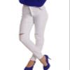 Andongnywell Womens Knee-Ripped Pants Mid Rise Distressed Jegging Slit Knee Jeans Ripped Stretchy Pencil Skinny Pants (Blue,XX-Large) view 3