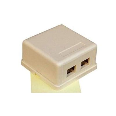 Morris 88256, Ivory Double Gang Surface Mount Box for Keystone Jack (Pack of 53 pcs)