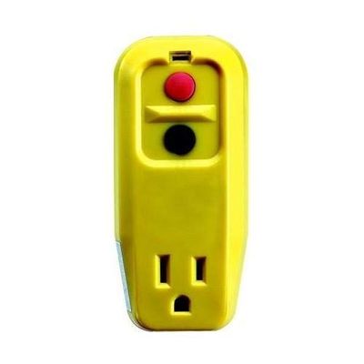 Morris 89002, Yellow Single Portable GFCI Adapter (Pack of 6 pcs)