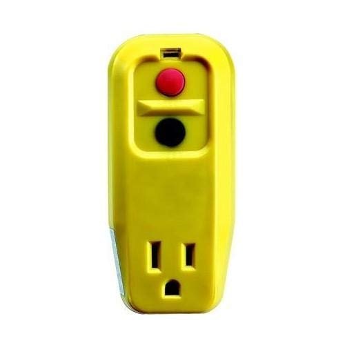 Morris 89002, Yellow Single Portable GFCI Adapter (Pack of 6 pcs)